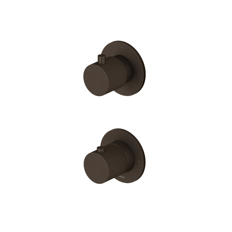 Inbouw thermostaat met 2-weg stop-omstel Guy Row GY7009REXT — Tuscan bronze