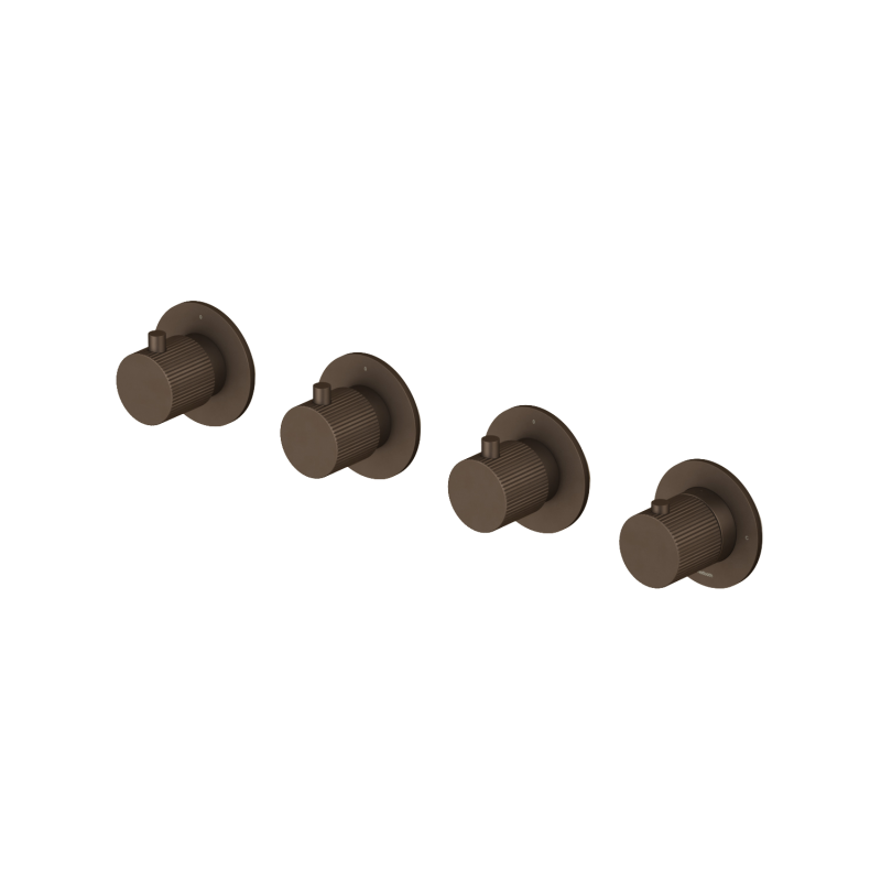Inbouw douchethermostaat met 3 stopkranen Guy Row GY7070REXT — Tuscan bronze