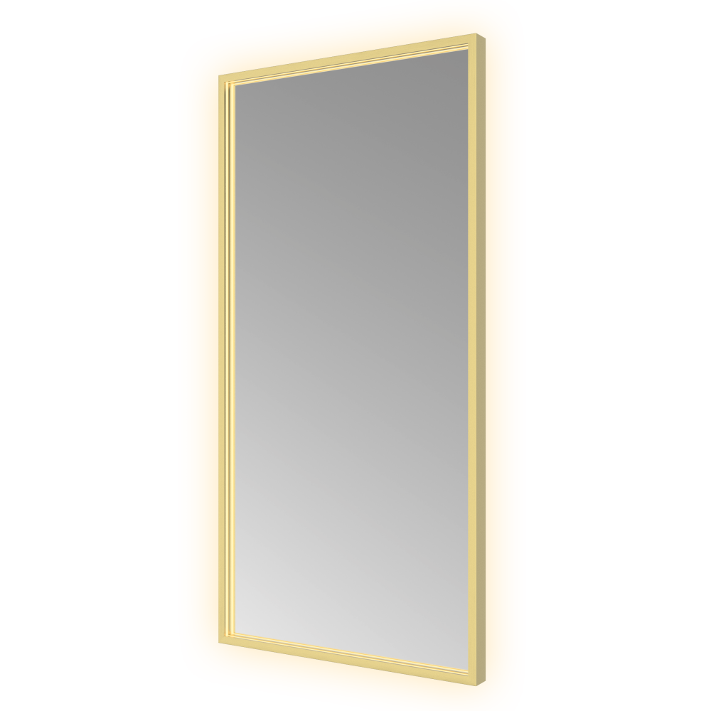 Spiegel vierkant 50 x 100 cm &More SQU510 — Geborsteld messing PVD