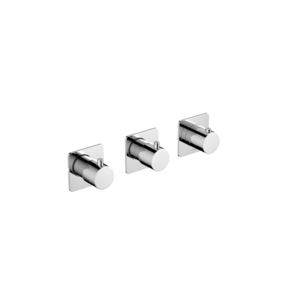 Afbouwdeel douche thermostaat met 2 stopkranen Gal GL7067EXT — Chroom