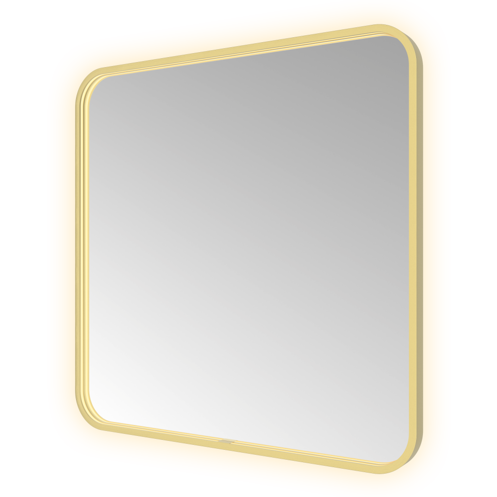 Spiegel Soft Square 80 x 80 cm &More SSQ80 — Geborsteld messing PVD