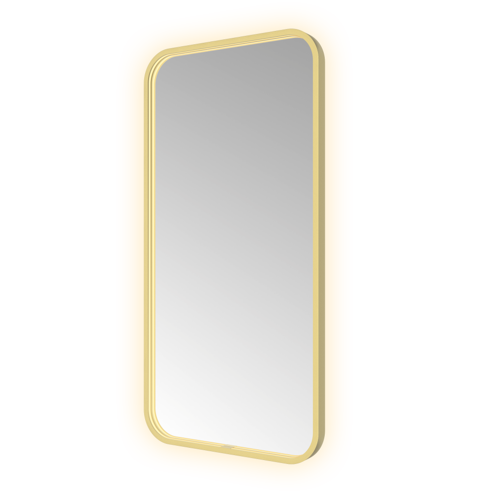 Spiegel Soft Square 50 x 100 cm &More SSQ510 — Geborsteld messing PVD