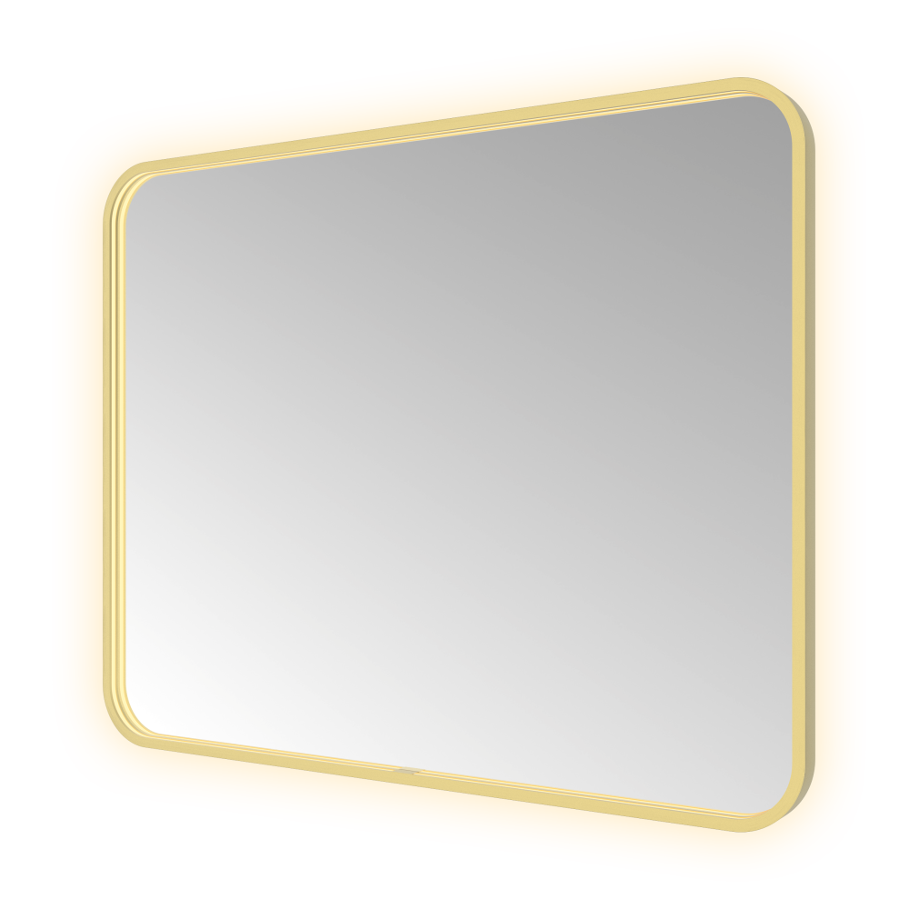 Spiegel Soft Square 100 x 80 cm &More SSQ180 — Geborsteld messing PVD