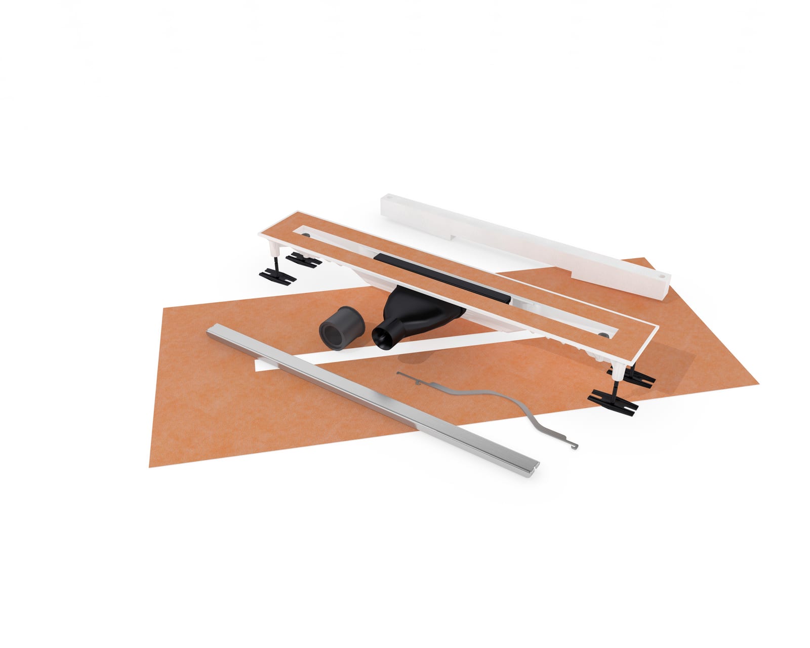 Carrodrain Invisible betegelbare douchegoot LOW 60 cm