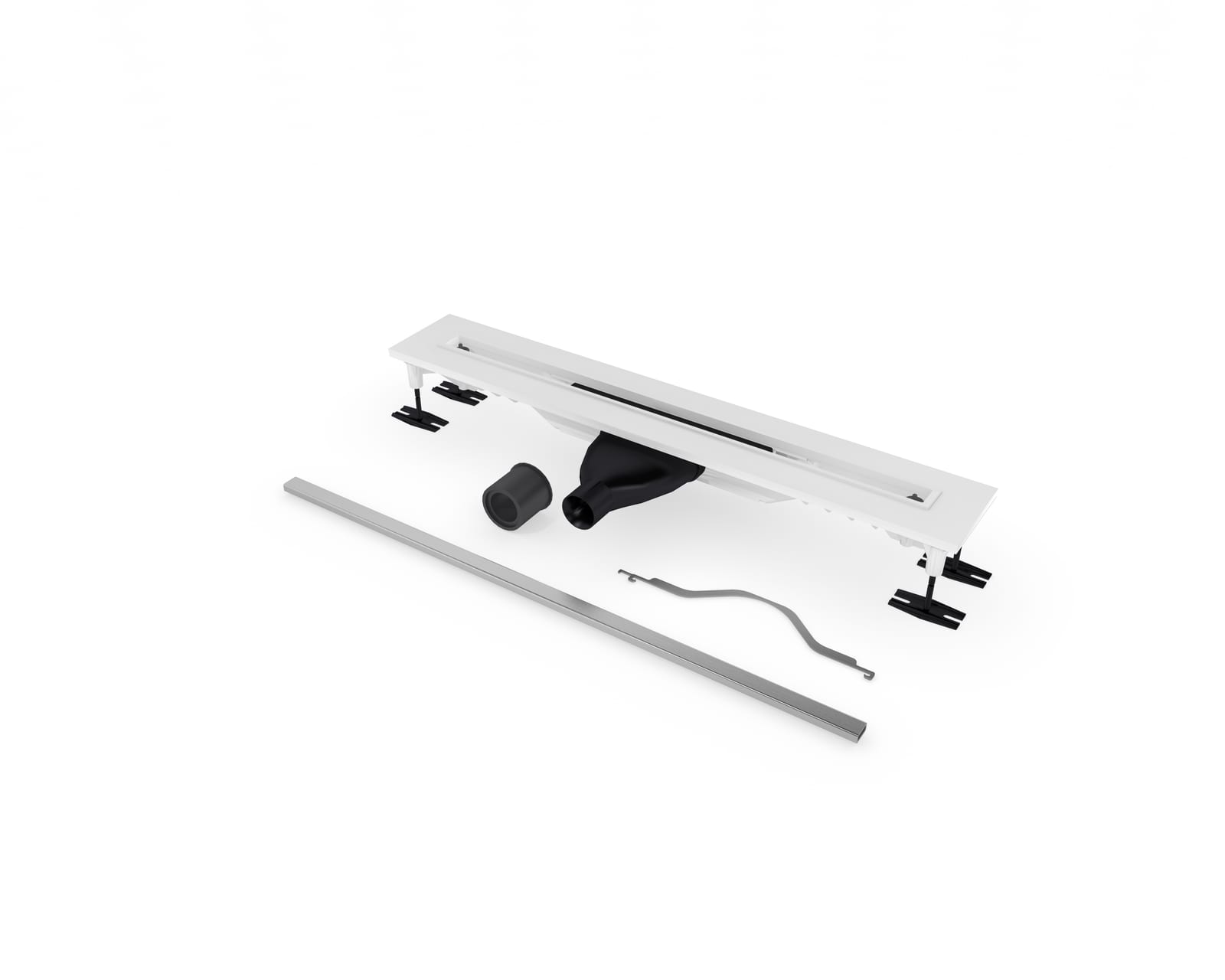 Carrodrain Liquid douchegoot voor gietvloeren LOW 60 cm RVS