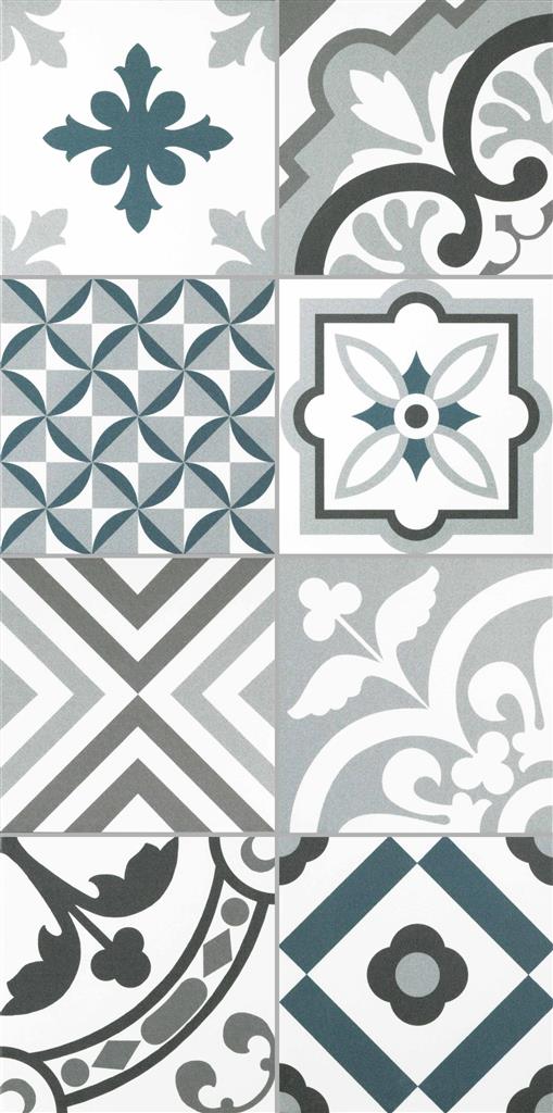Neocim Plus Patchwork Bleu / Gris 20x20