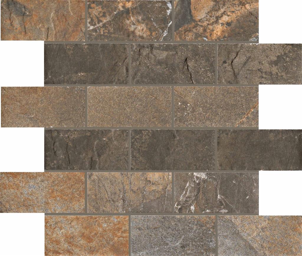 Natural Slate Multicolor 5x9,8 30x30 Brick