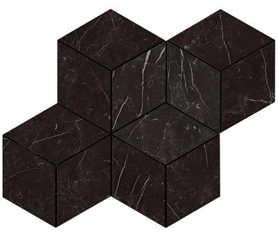 Marvel Stone Nero Marquina Lappato 10x17 30x35 Mosaico Esagono