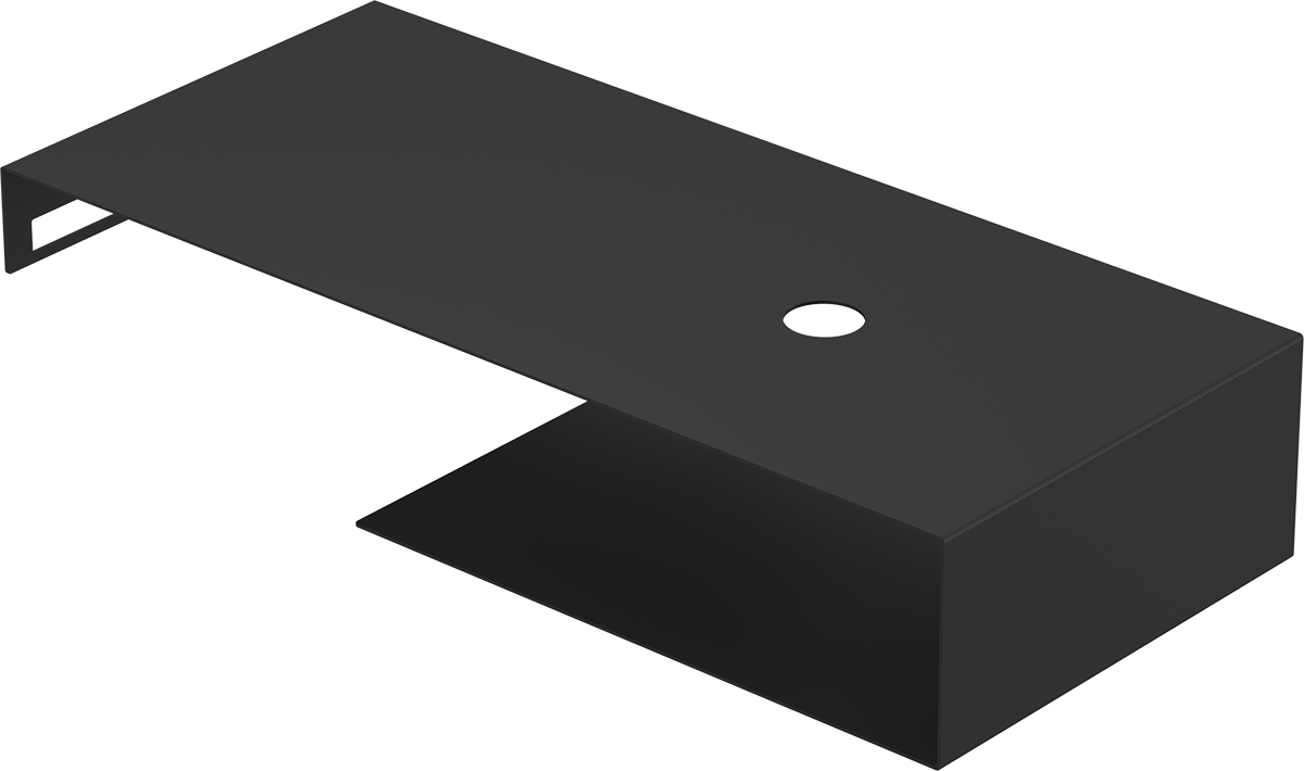 Smart XL stalen meubelframe 100 x 45 x 20 cm - mat zwart - handdoekhouder links