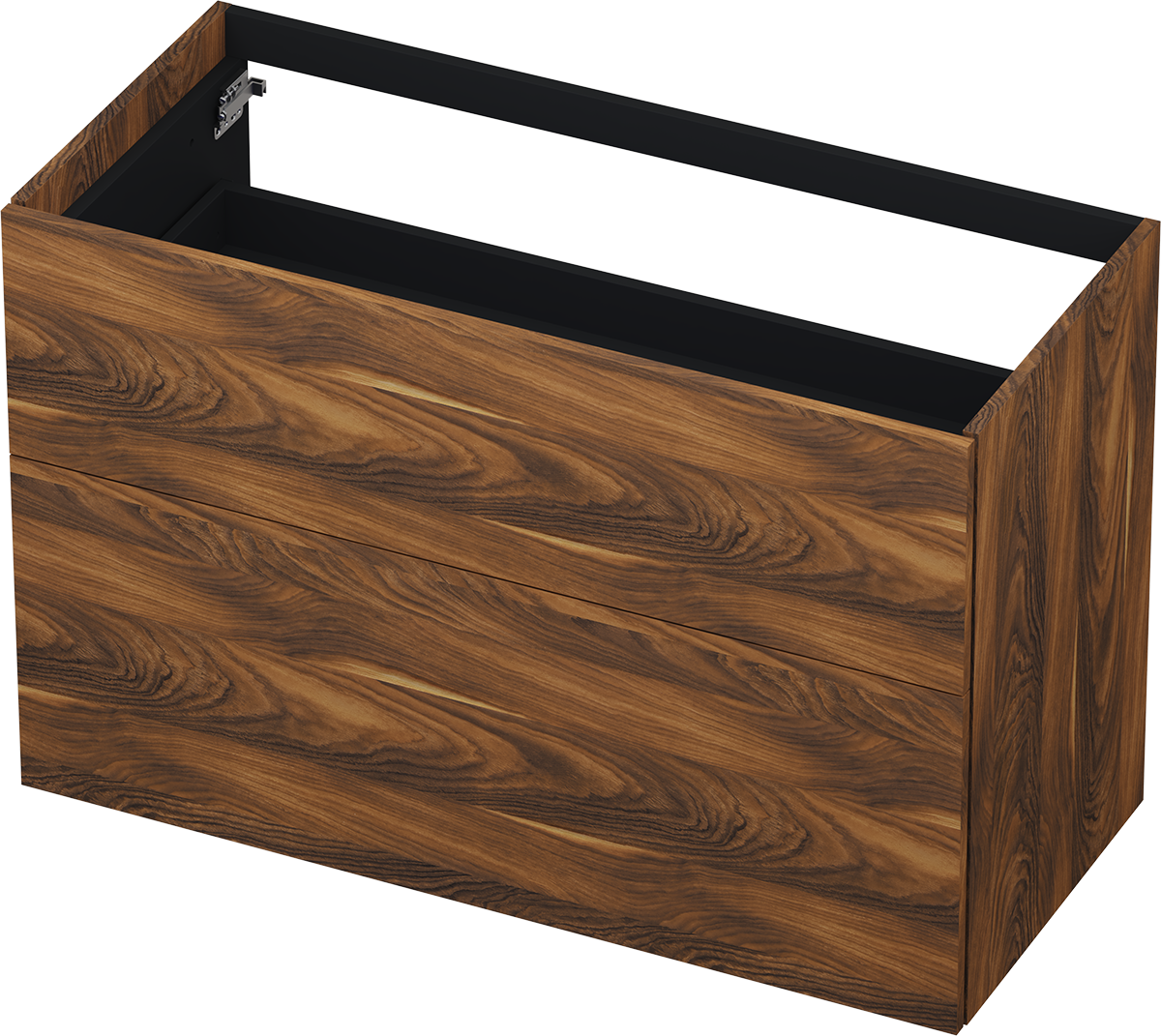 Onderkast 2 laden greeploos push to open – Houtdecor – Noten