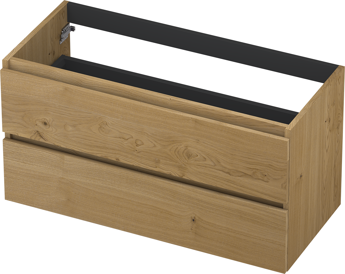 Onderkast 2 laden greeploos fineer eiken – Fineer – Natur