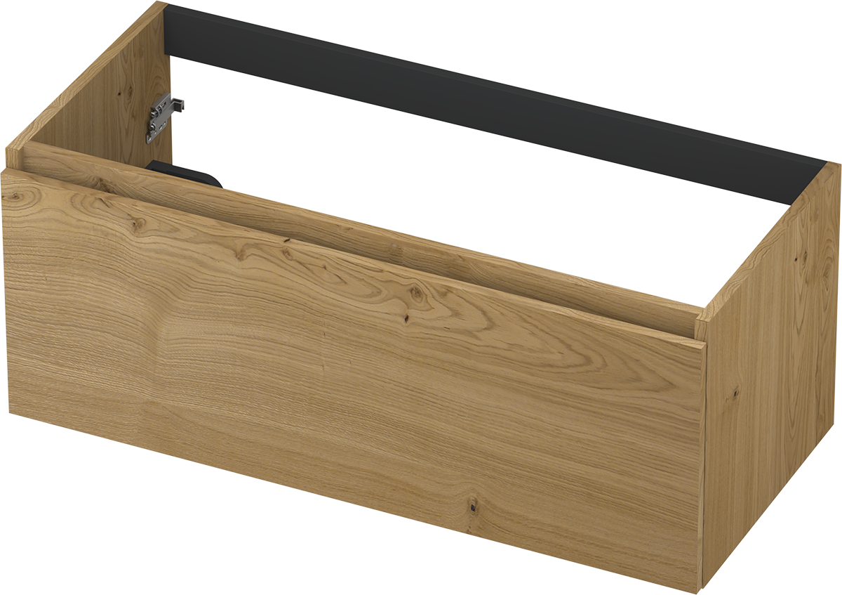 Onderkast 1 lade greeploos fineer eiken – Fineer – Natur