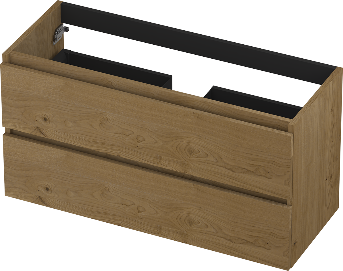 Onderkast 2 laden greeploos fineer eiken – Fineer – Natur