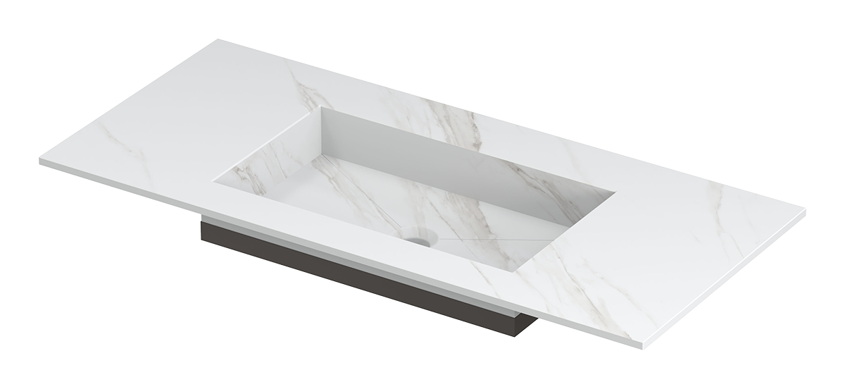 Post 45 – Keramische slab – Calacatta mat – Midden