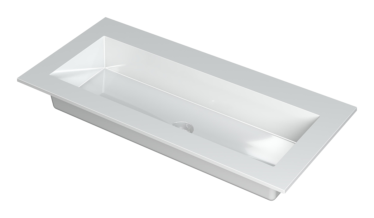 Kraft 45 – Polystone – Glans wit – Centraal