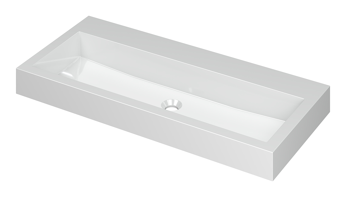 Momento 45 – Polystone – Glans wit – Centraal