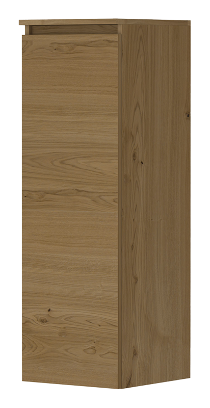 Halfhoge kast greeploos fineer 1-deur – Fineer – Natur