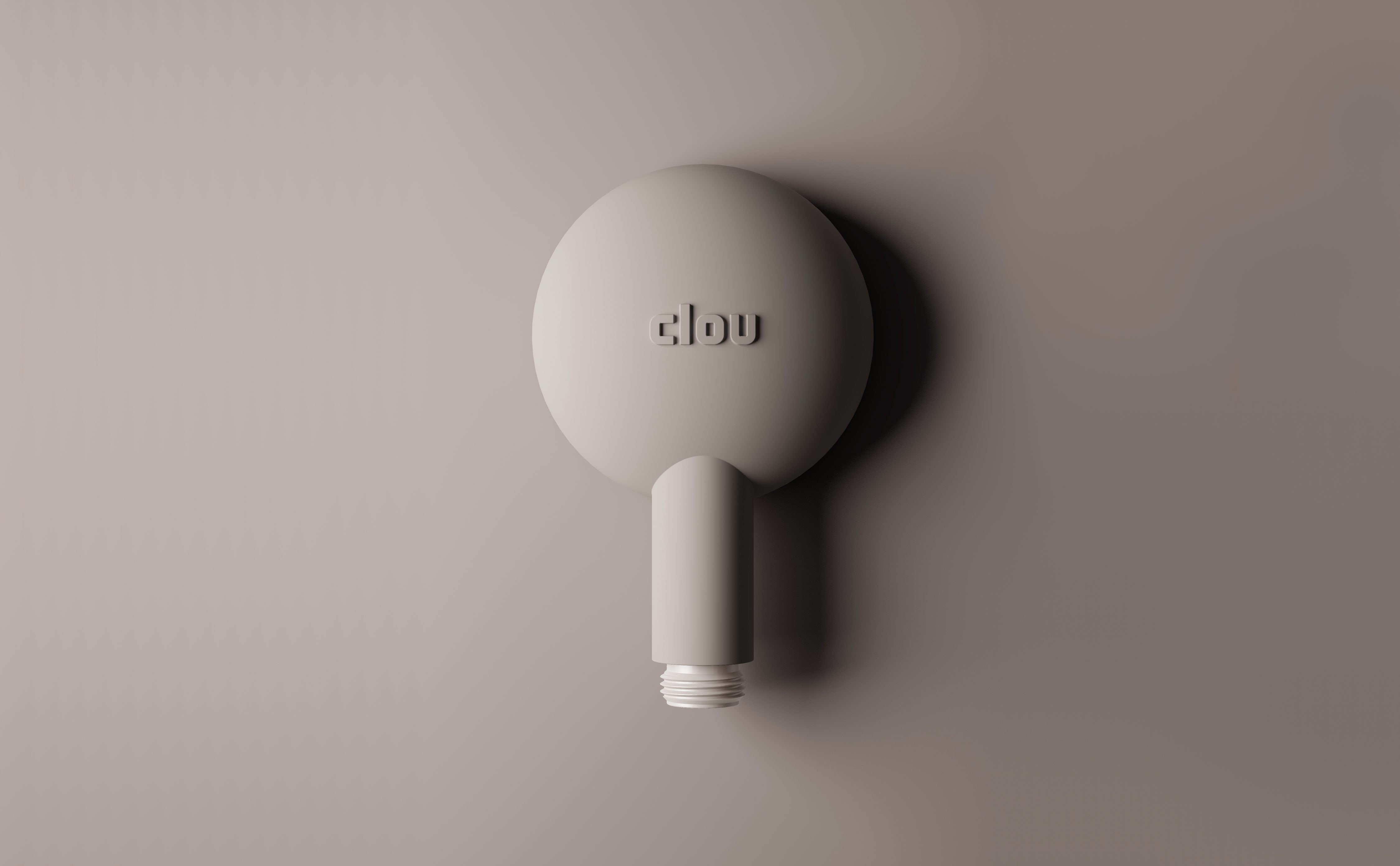 Kaldur handdouche, grijs soft-touch, met 1/2" aansluiting, universeel toepasbaar