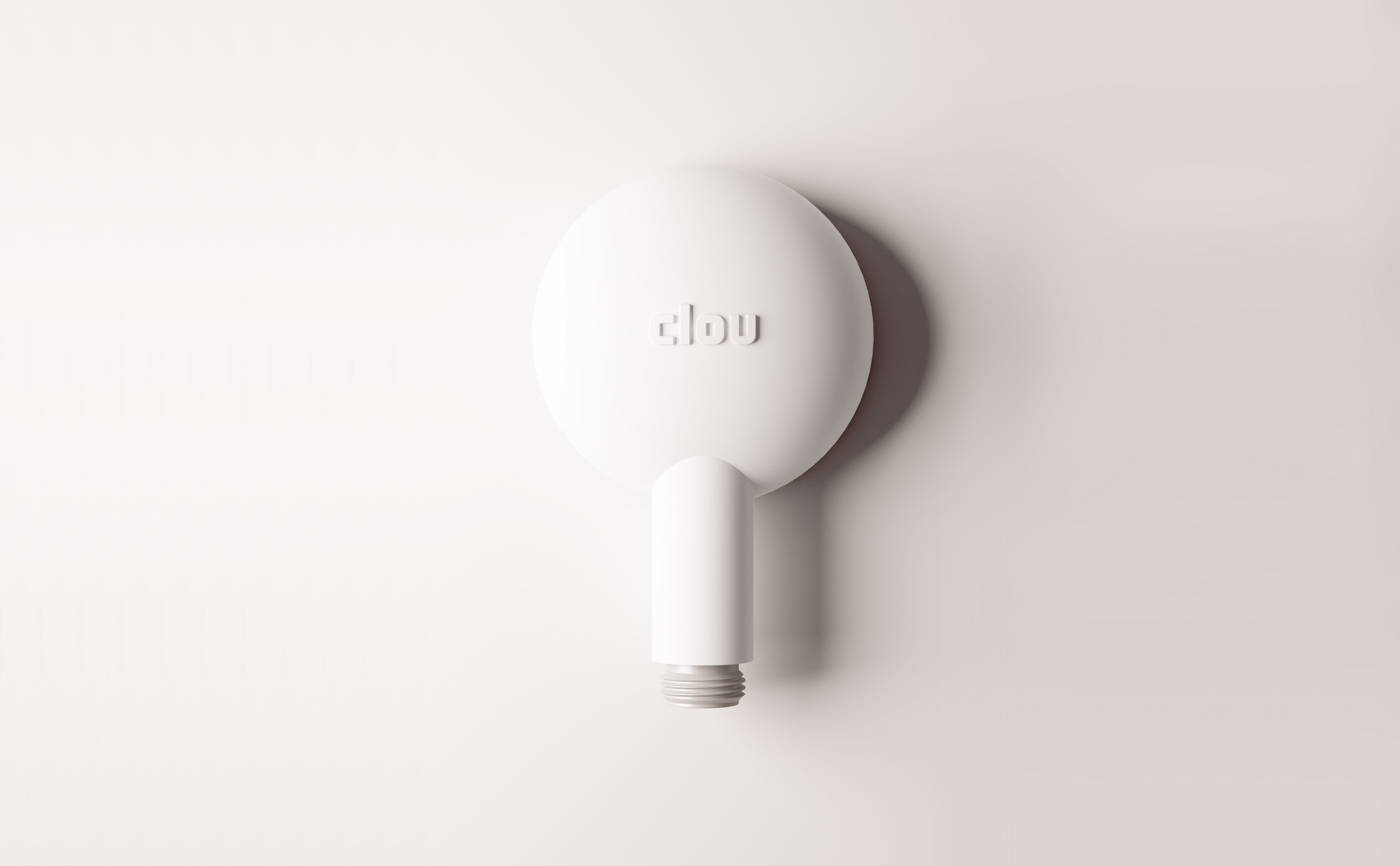 Kaldur handdouche, wit soft-touch, met 1/2" aansluiting, universeel toepasbaar
