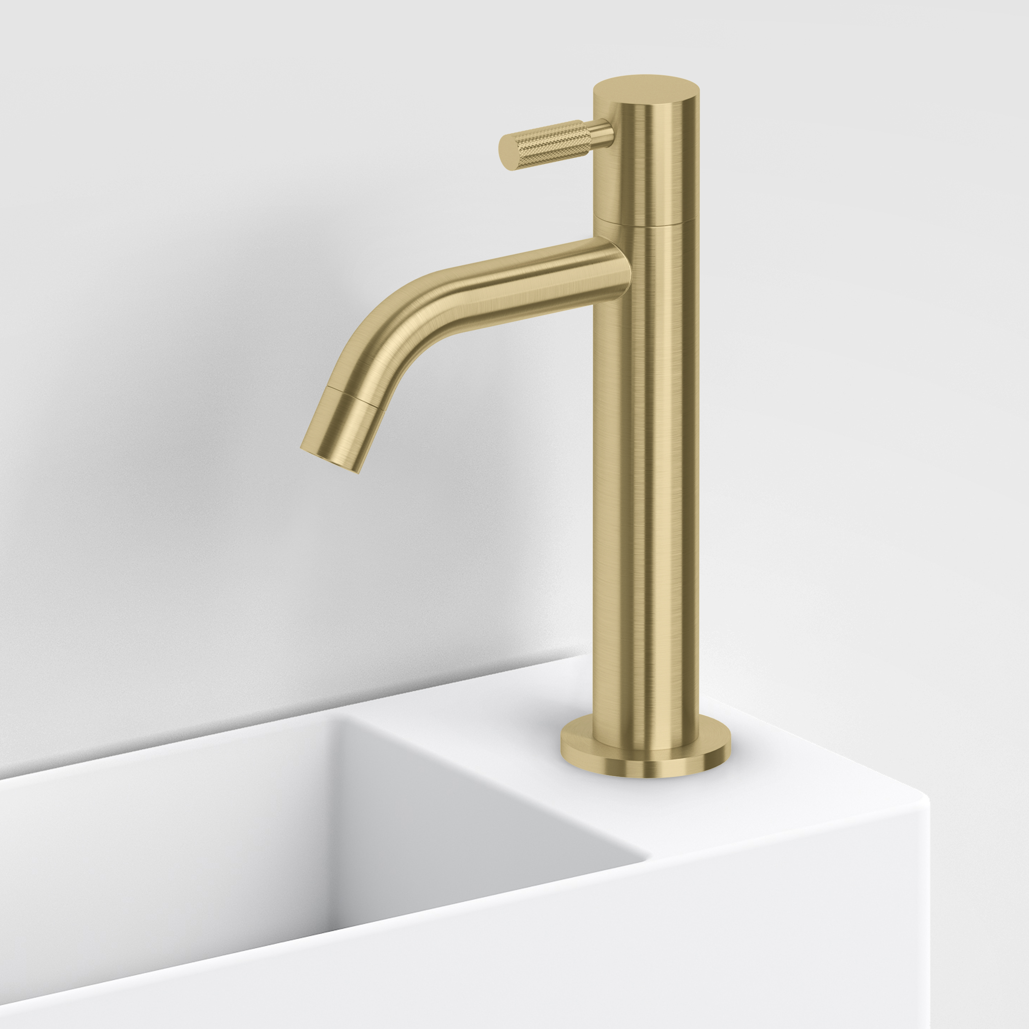 Freddo 2 fonteinkraan, hoge versie, goud geborsteld PVD, met anti-vingerafdruk coating
