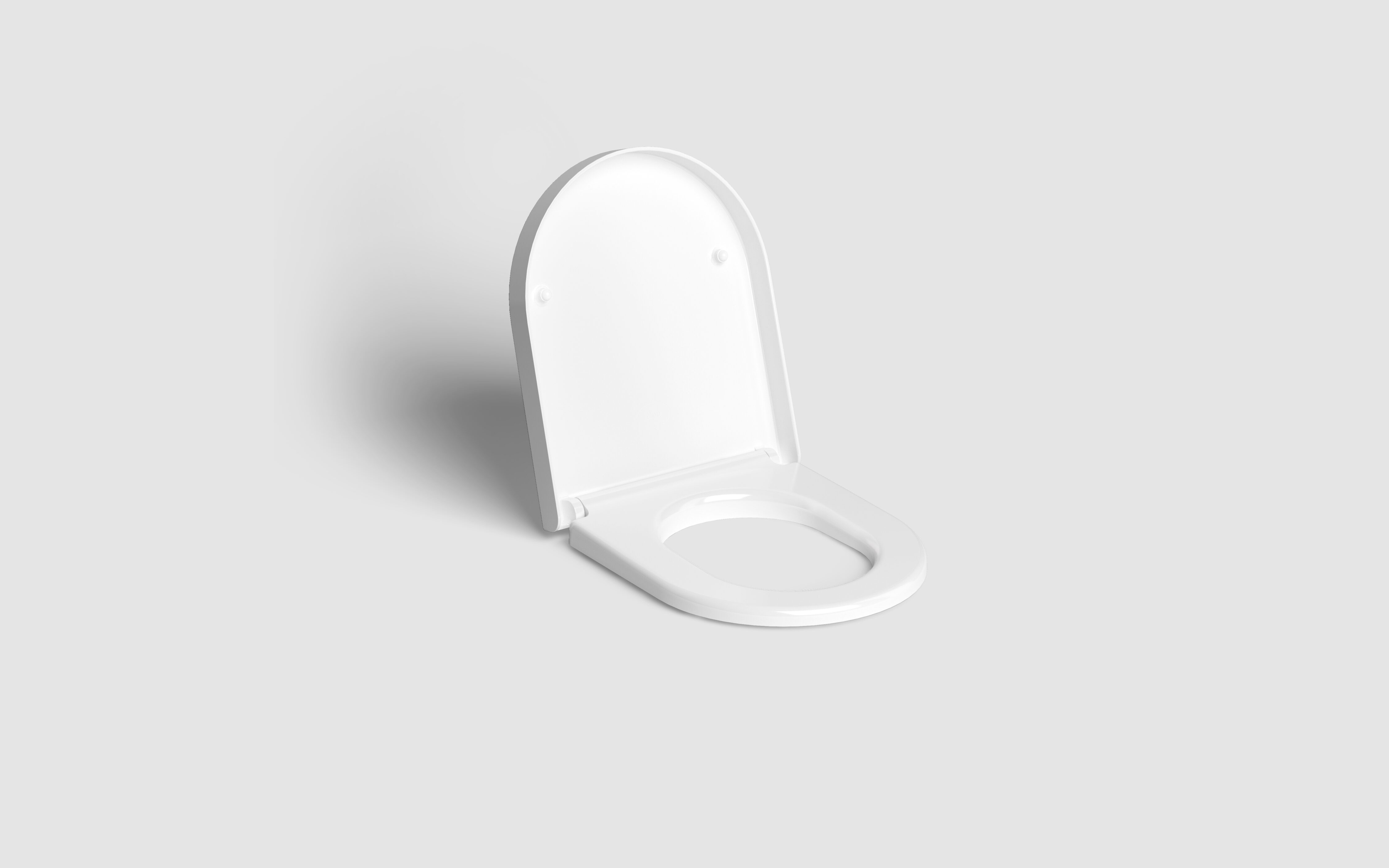 Hammock toiletzitting met deksel, soft closing en quick release systeem, glanzend wit