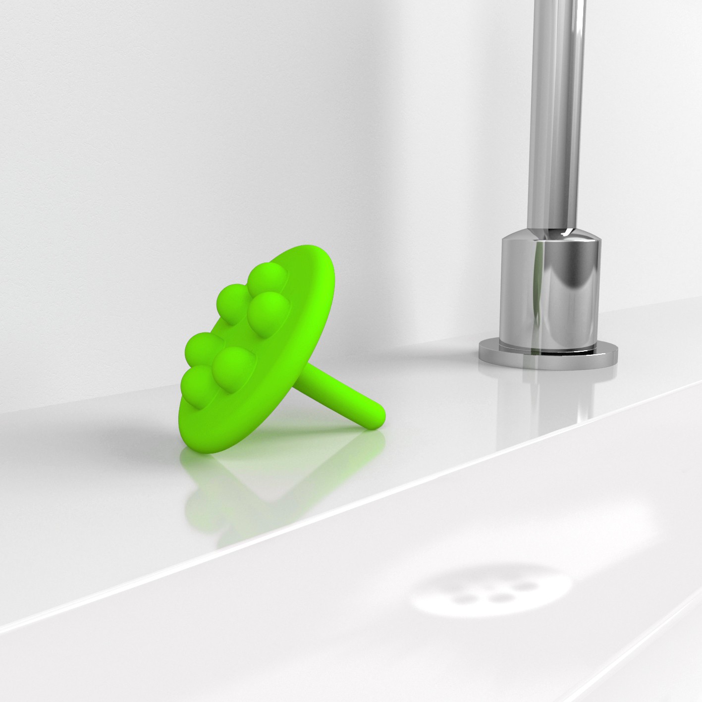 Mini Wash Me silconen waterstop, groen