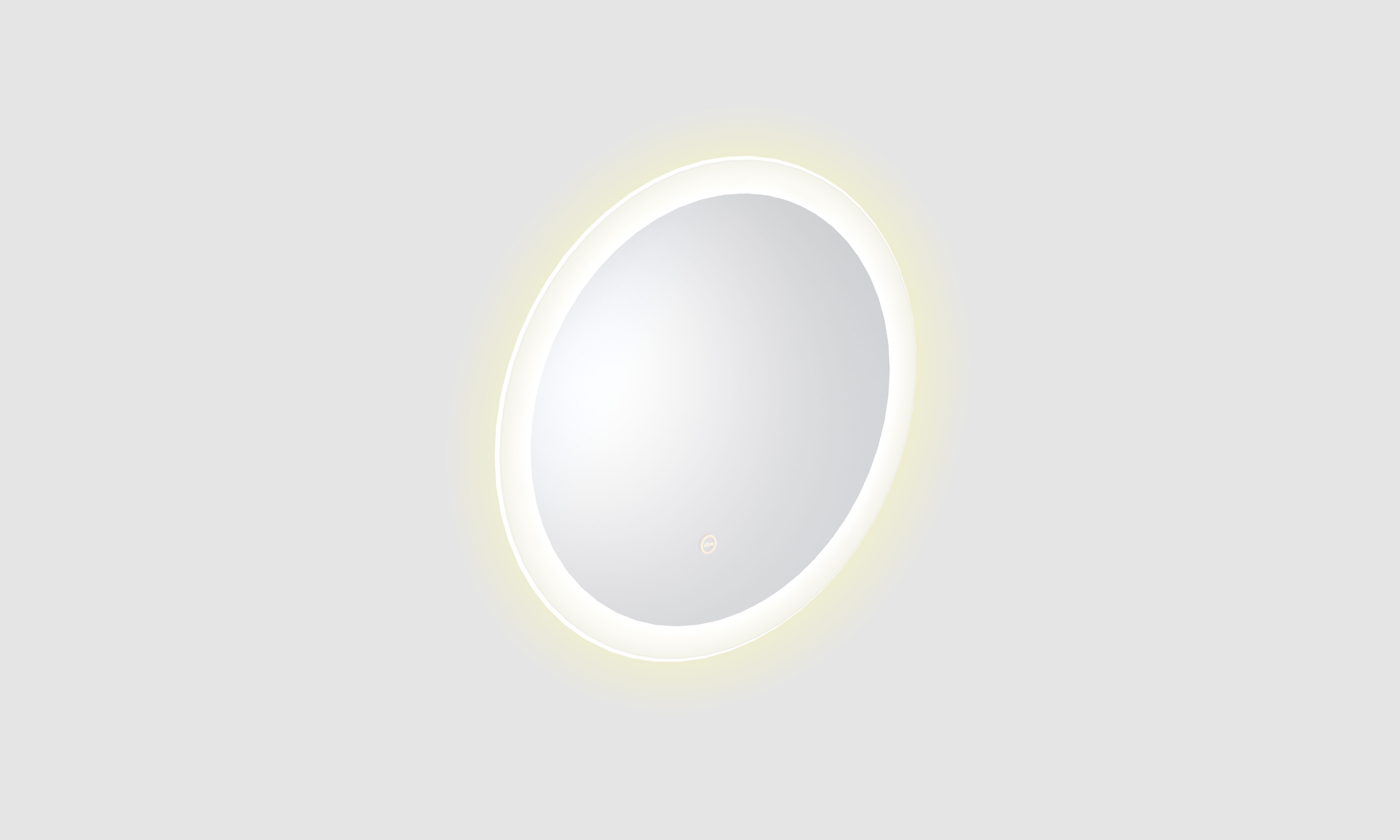 Look at Me spiegel 40cm, wit, met satijnrand en LED-verlichting, met ophangsysteem. Met sensorbediening!