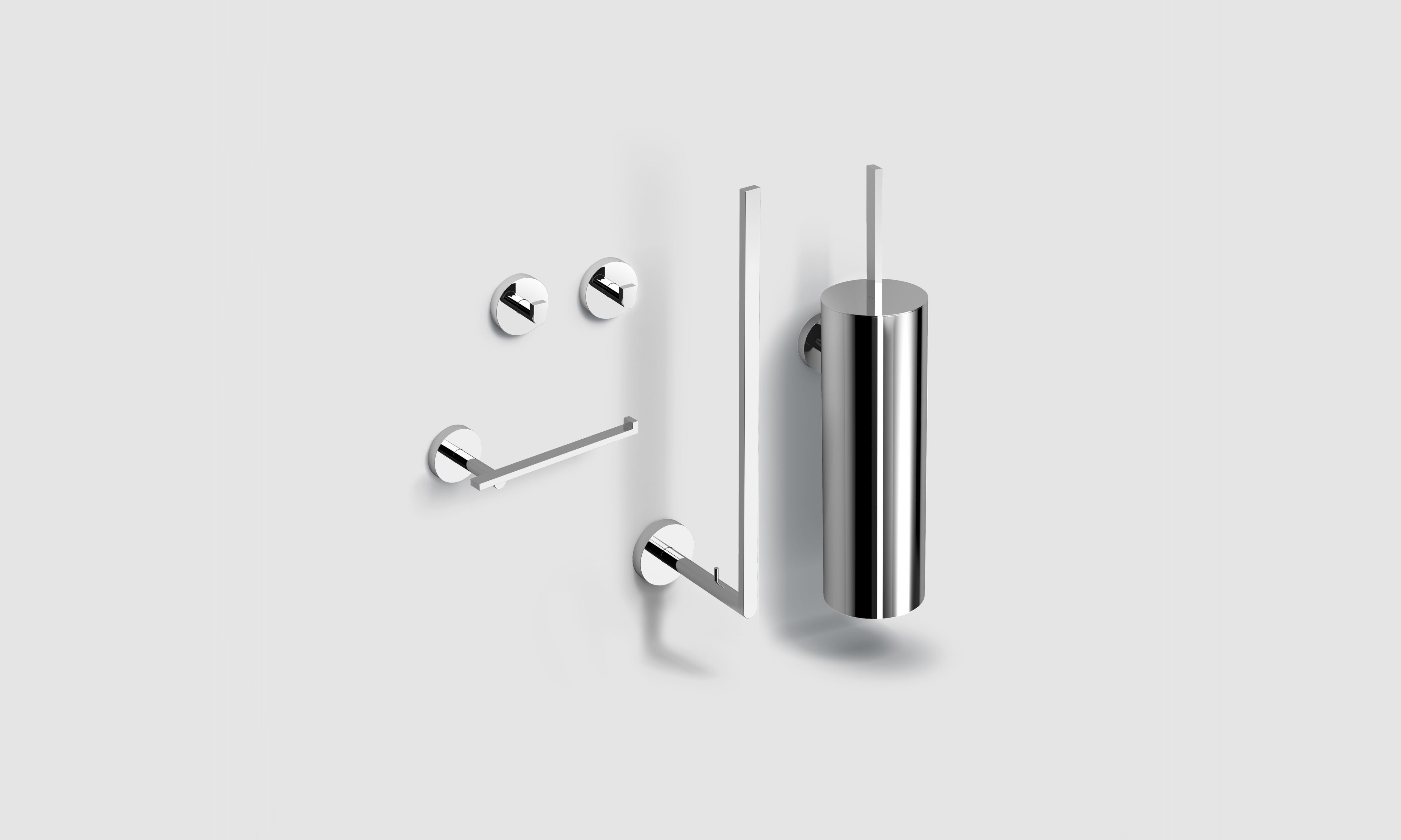 toilet accessoireset, chroom