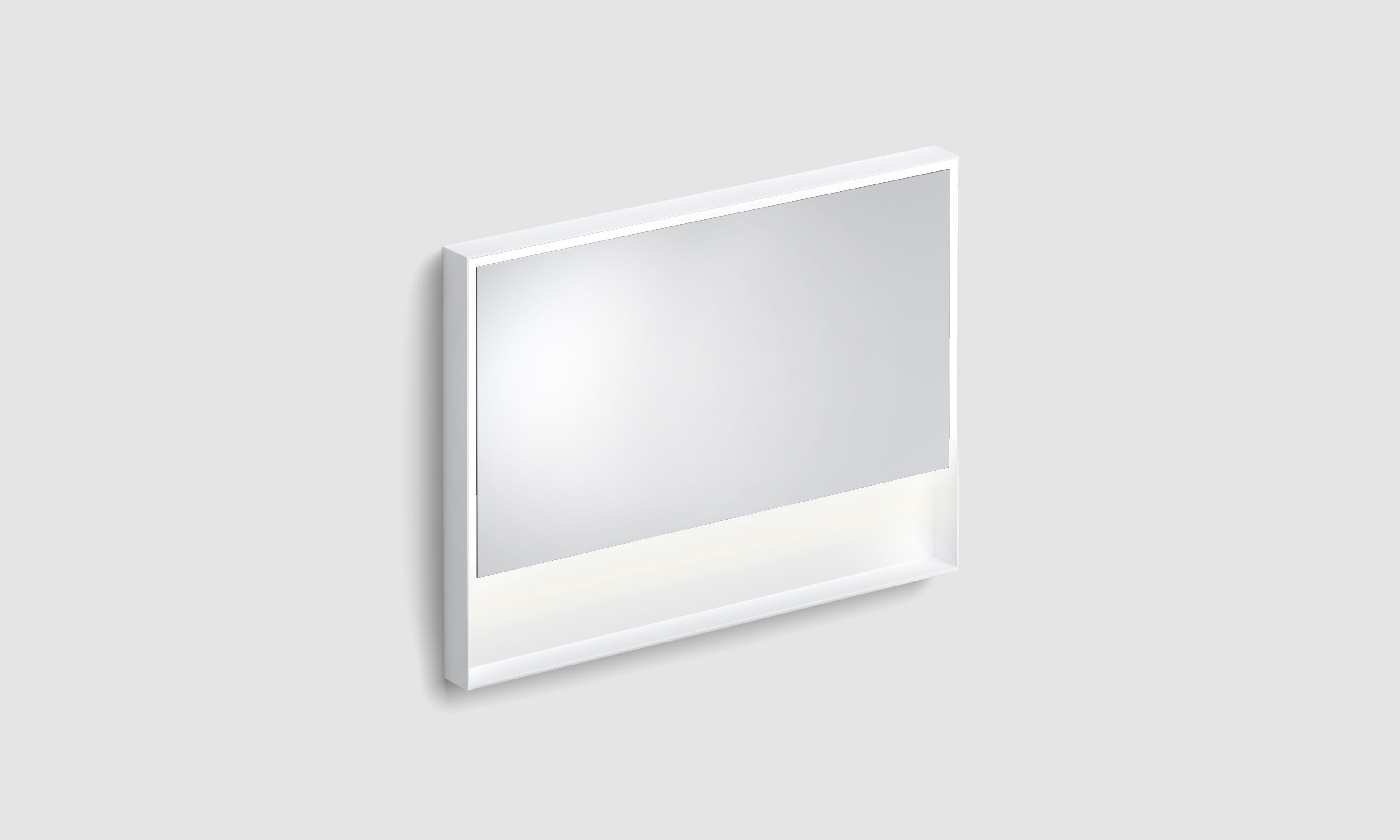 mat wit, 110cm, met LED-verlichting, 2700K warm licht, met ophangsysteem