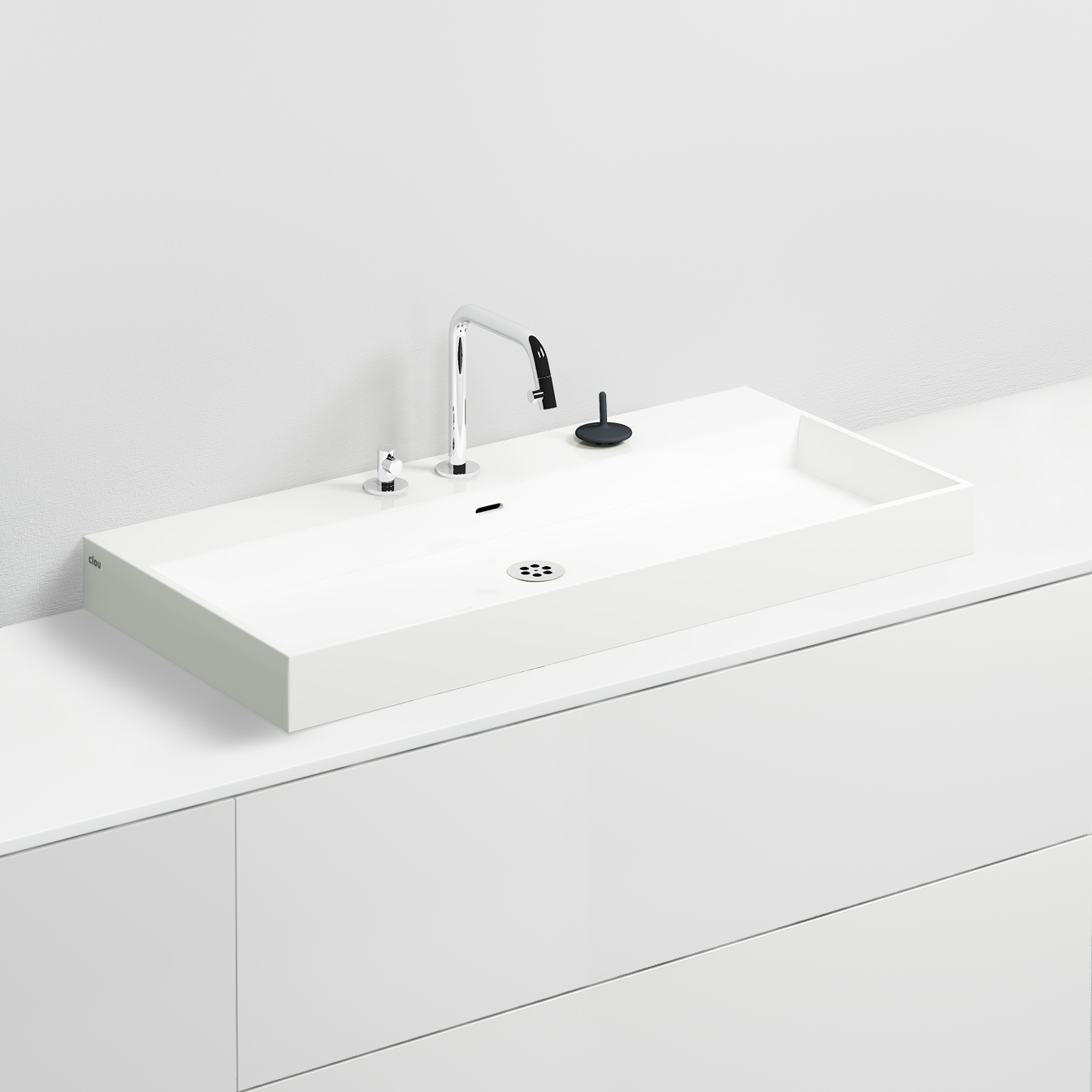 Wash Me wastafel 90cm, zonder plug