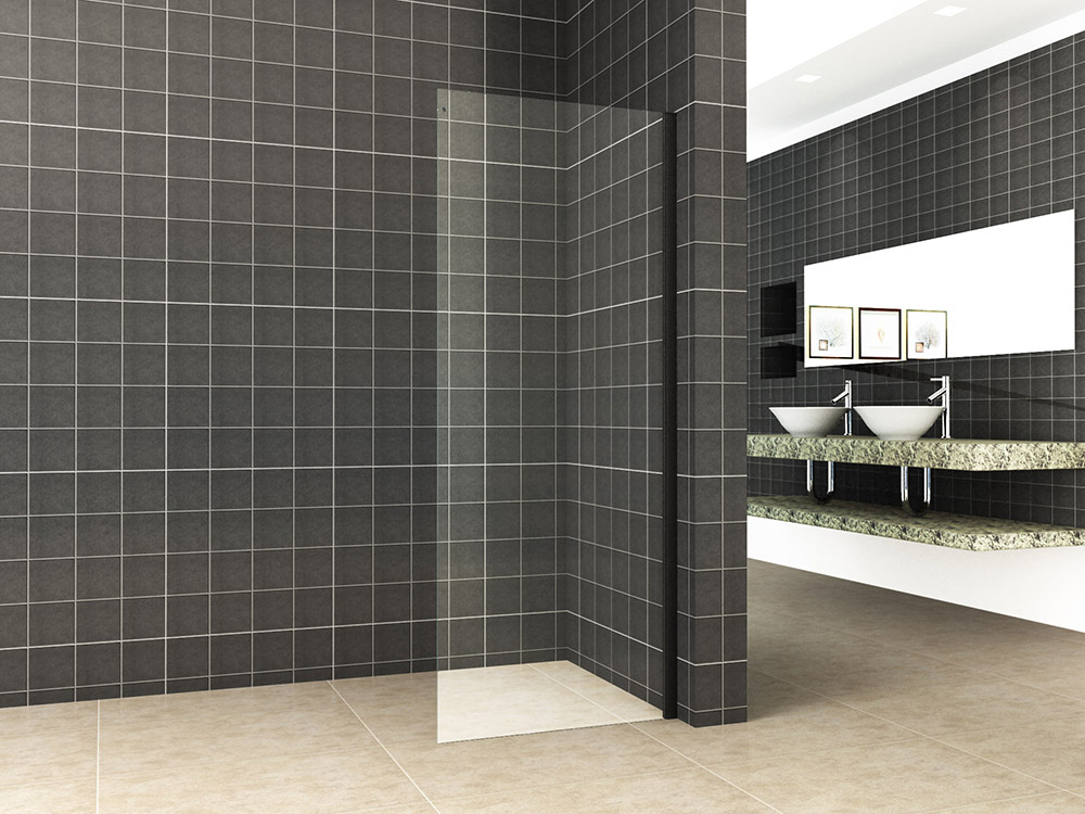 Side zijwand voor nis schuifdeur 800 x 2000 x 8 mm nano helder glas