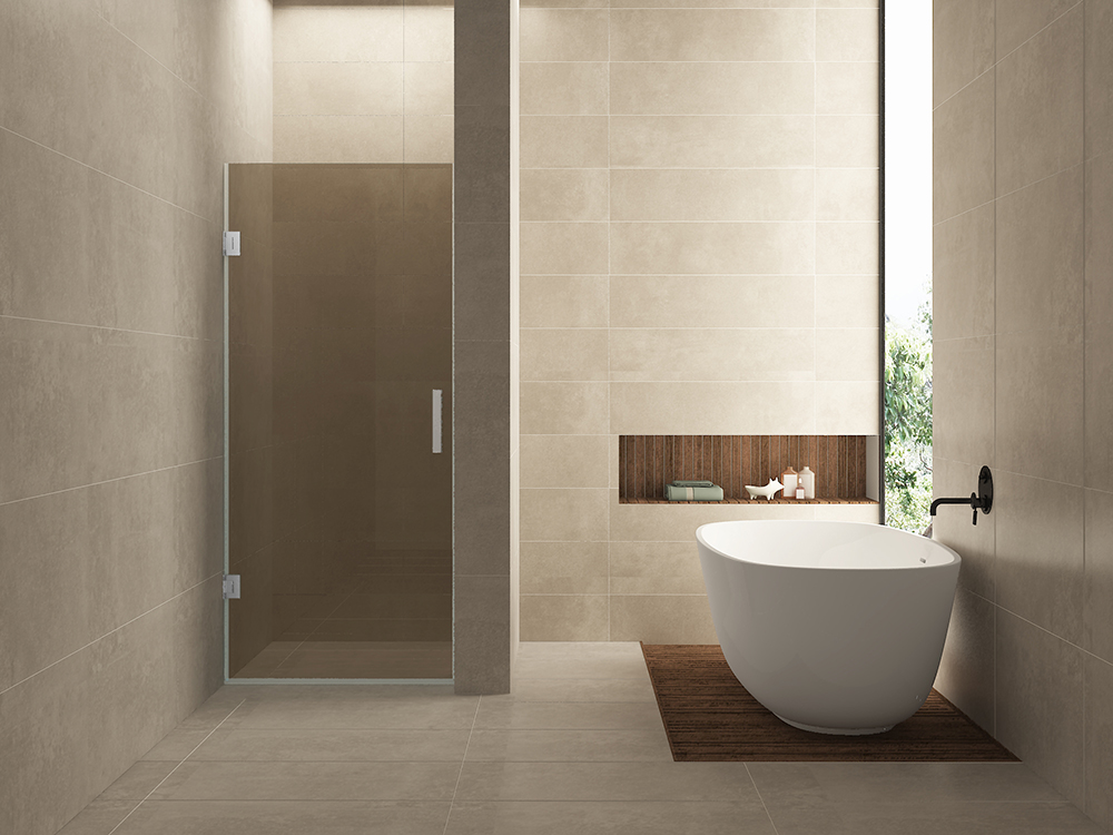Less nisdeur 700 x 2000 x 8 mm nano vintage brons glas