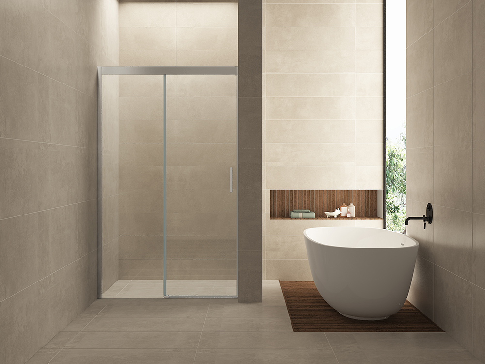 Puerta nisdeur met 1 schuifdeur 900 x 2000 x 8 mm nano helder glas