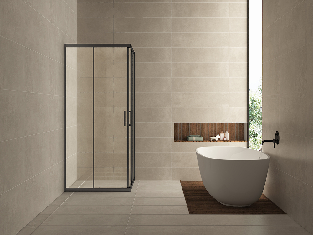 Skyline hoekinstap cabine met 2 schuifdeuren 800 x 800 x 2000 x 8 mm nano helder glas