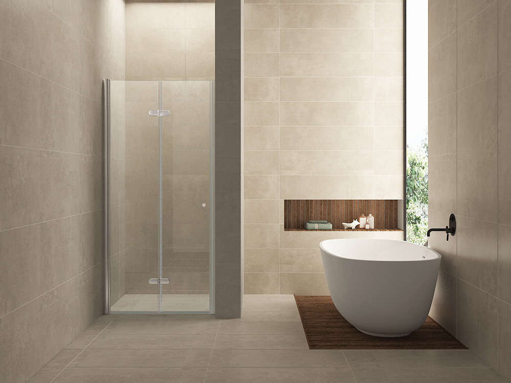Maki nisdeur vouwbaar links 800 x 2000 x 8 mm nano helder glas