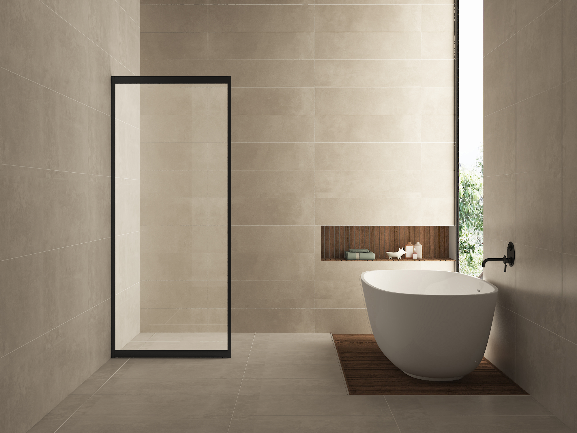 Skyline zijwand voor nis schuifdeur 800 x 2000 x 8 mm nano helder glas