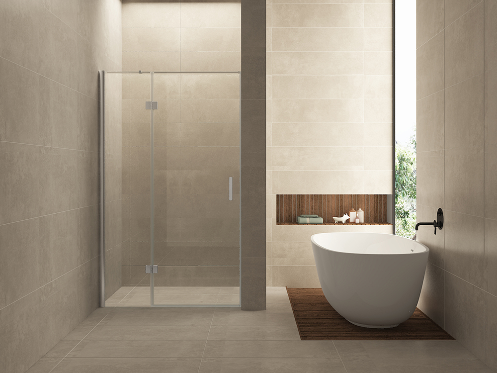 Vaz nisdeur met vast deel 800 x 2000 x 8 mm nano helder glas