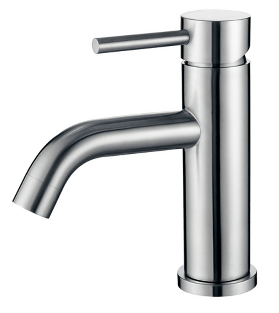 Wastafelkraan met coldstart geborsteld (RVS 304)
