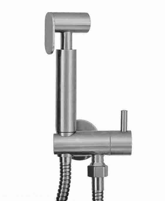 Bidetset met handdouche en doucheslang geborsteld (RVS 304)