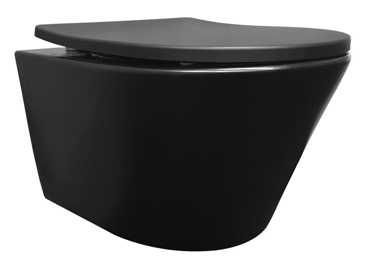 Vesta wandcloset rimless met Shade slim toiletzitting softclose en quick release, glans wit