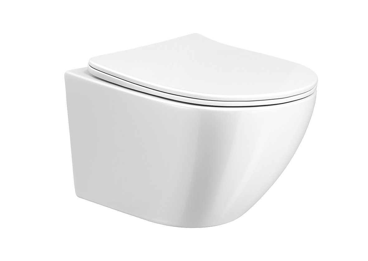 Nibiru rimless wandcloset met toiletzitting softclose en quick release