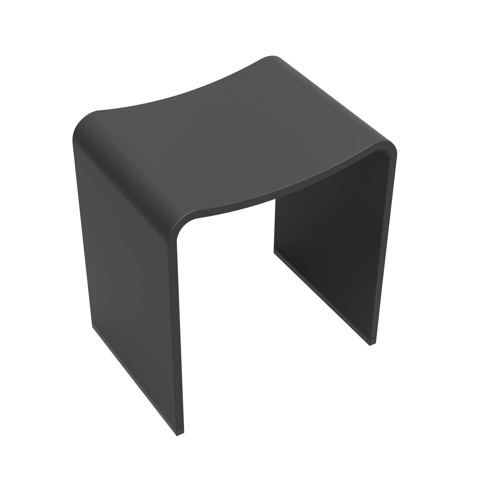 Zita kruk 40 x 30 x 42,5 cm solid surface mat zwart