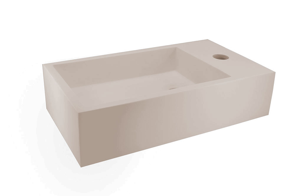 Lotte fontein links 40 x 22 x 10 cm solid surface beige