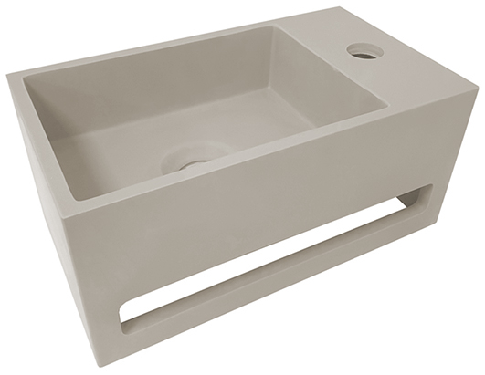 Julia fontein rechts 35 x 20 x 16 cm solid surface beige