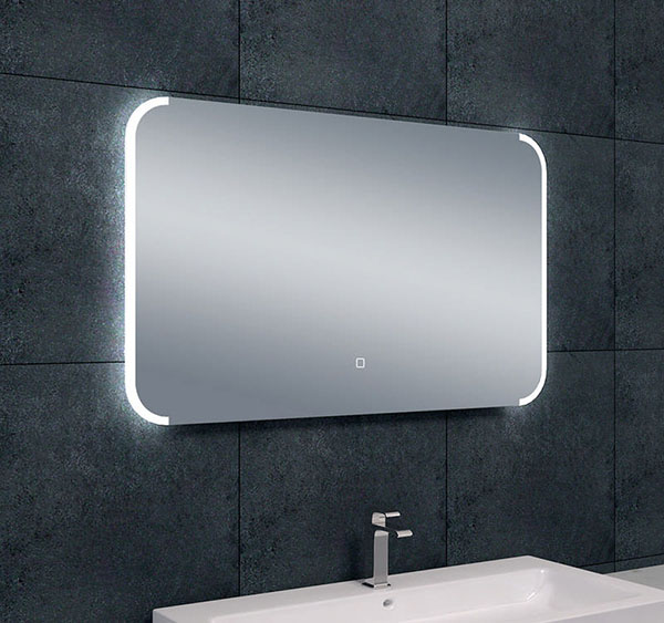 Bracket spiegel met LED, dimbaar en spiegelverwarming