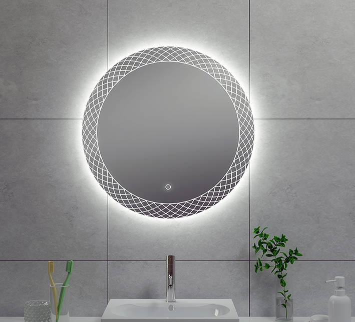Deco spiegel met LED, dimbaar