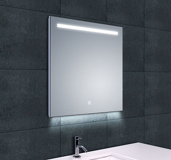 Ambi one spiegel vierkant met LED, dimbaar en spiegelverwarming