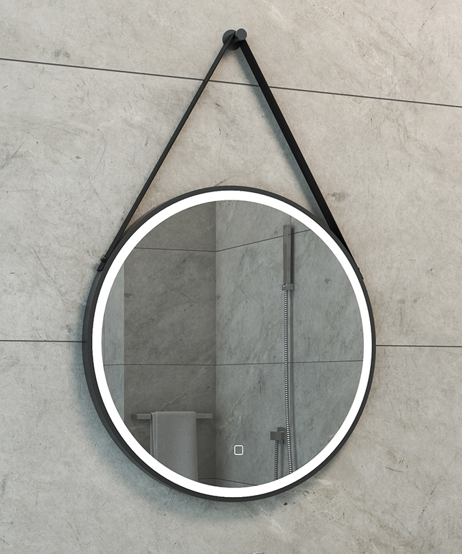 Cinto spiegel rond met band, LED, dimbaar en spiegelverwarming