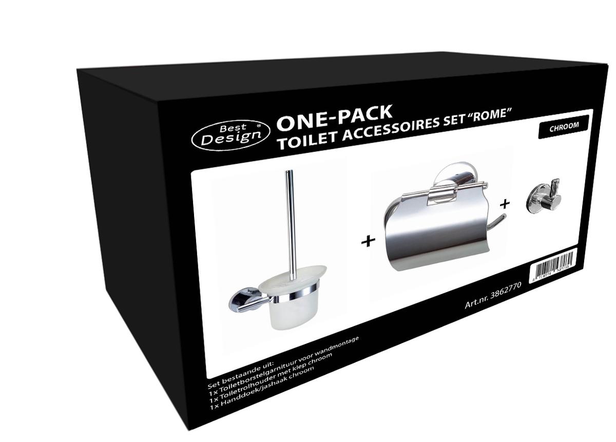 Best-Design One-Pack toilet accessoires set "Rome"