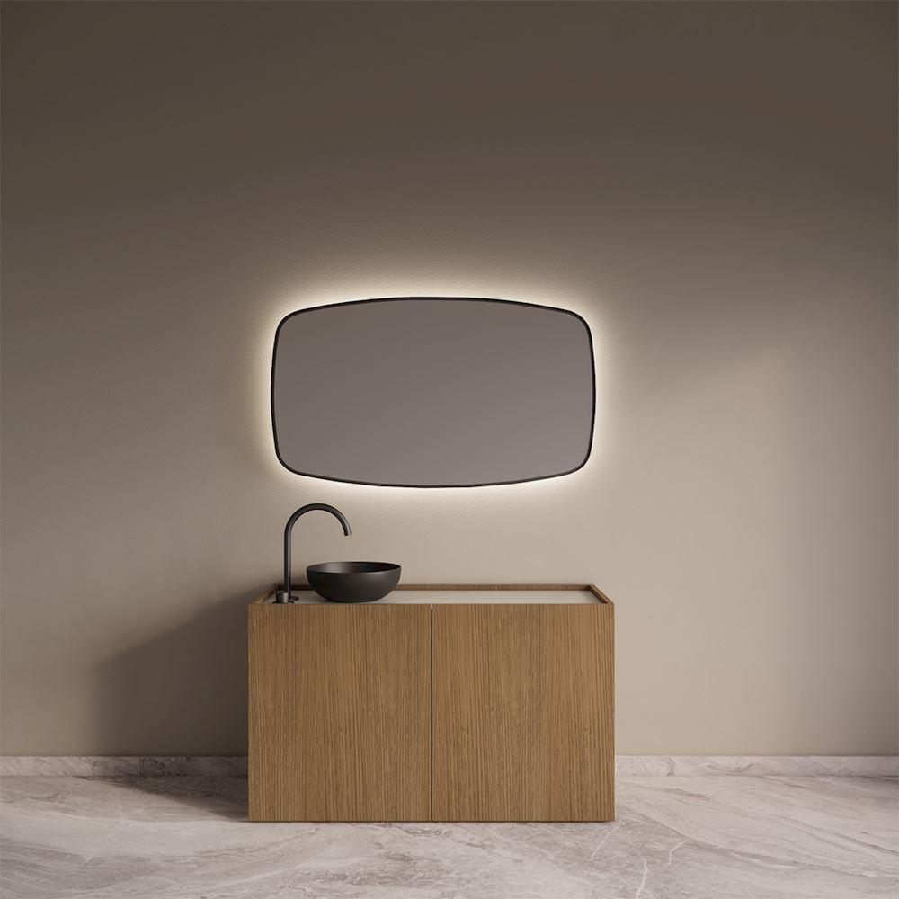 Onderkast Norello Castle Brown 2-Deurs 120 cm incl. Compact Board Recht Mat Zwart 120 cm